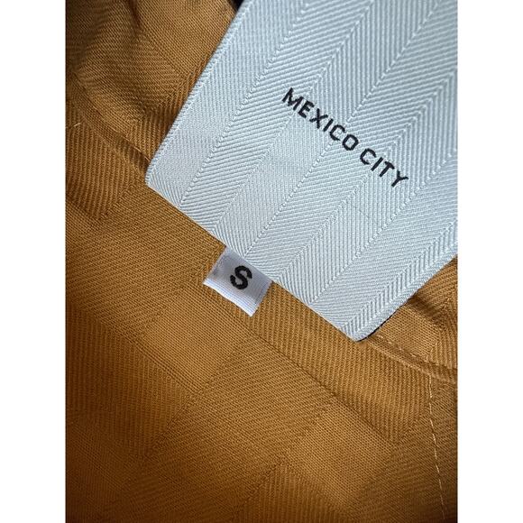 Simple by Trista Mustard Gold Marndarin Collar Chore Jacket Size Small - Picture 5 of 6